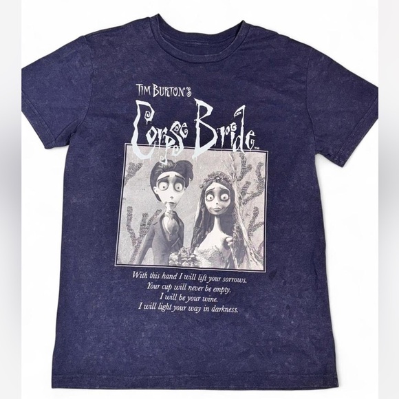 Hybrid Apparel Tops - Hybrid Apparel Dark Blue Corpse Bride Tee